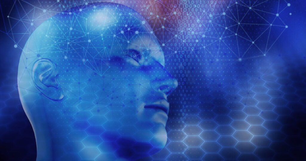 Cabeça humana em processamento